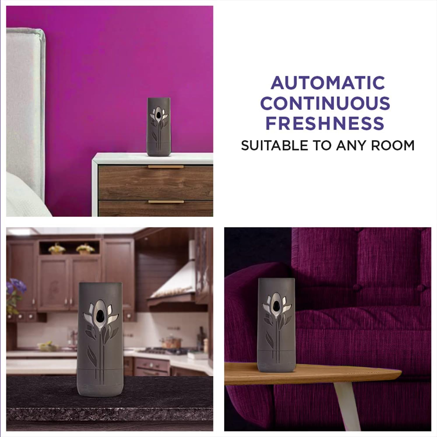 Airwick Summer Delights Refill + Automatic Spray - 250ml | Freshmatic Air Freshener Kit | 2600 Sprays Guaranteed |Automatic Room Freshener, Bathroom Freshener and Room Spray - View 5 of 5