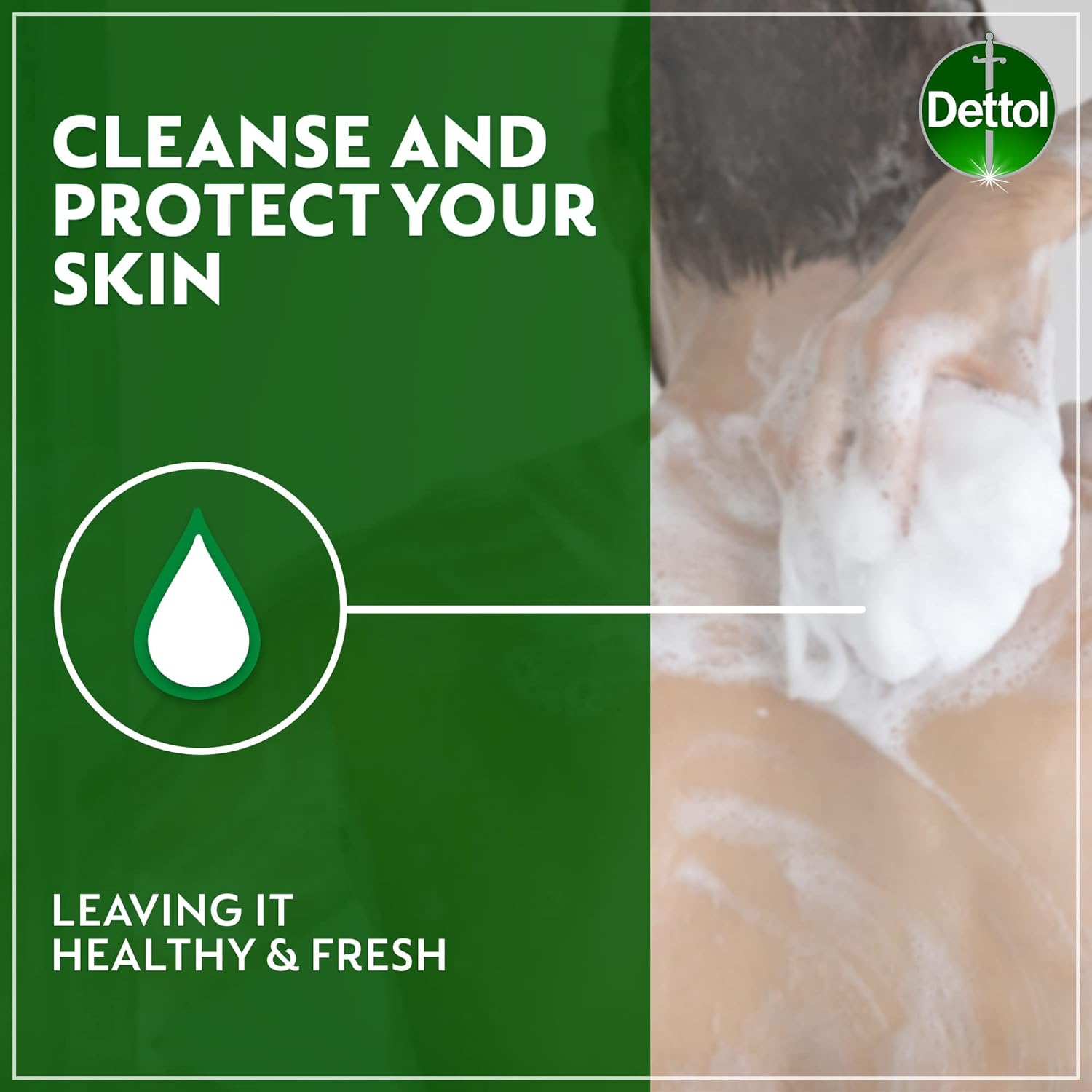 Dettol Pamper Showergel &amp; Bodywash, Fig &amp; Orchid Fragrance for Effective Germ Protection &amp; Personal Hygiene, 250ml - View 4 of 5