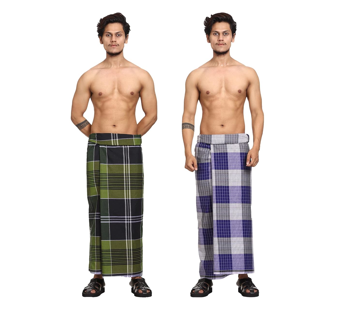 Gowri Tex Cotton Stitched Lungi Pack Of 2 2.25Meter (Ready To Wear) - Related product
