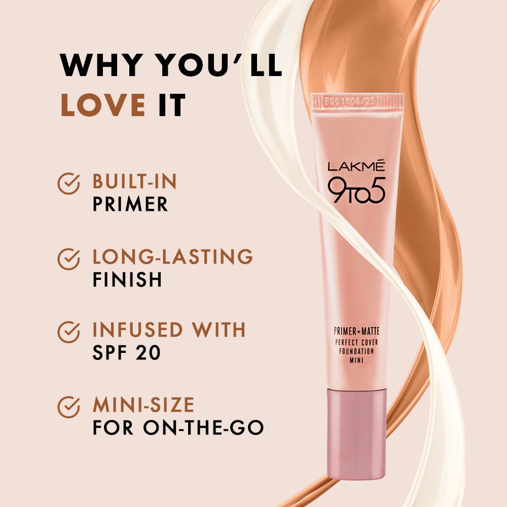 Lakme 9-5 P+M FDN Warm Beige 15ml - View 4 of 6