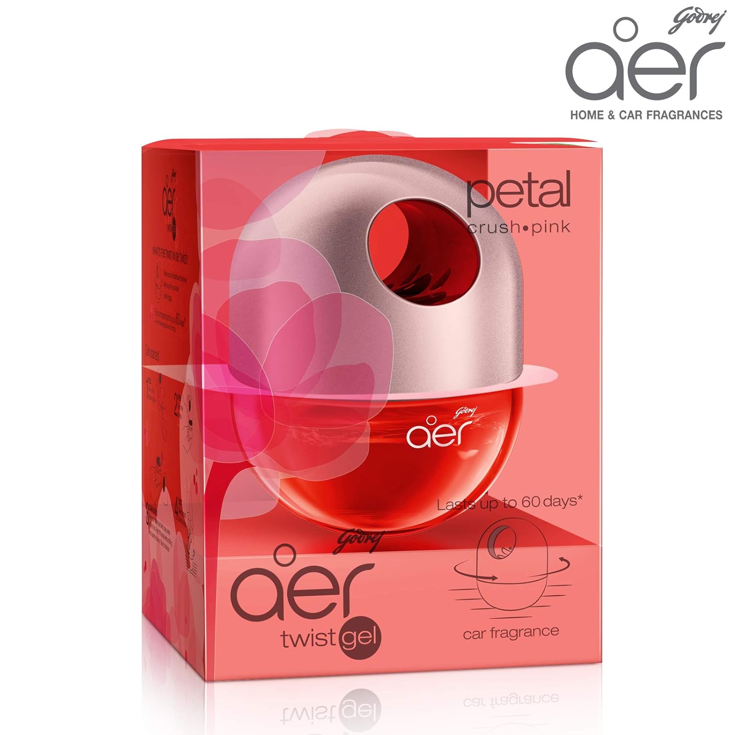 Godrej aer Twist – Car Air Freshener | Car Accessories | Petal Crush Pink (45g) - View 6 of 6