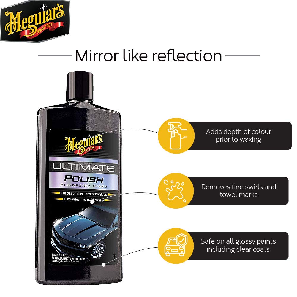 Meguiar's Ultimate Car Polish for Maximum Gloss &amp; Durable Paint  Protection | Removes swirl &amp; towel marks | 473 ml (pack of 1) - View 6 of 6