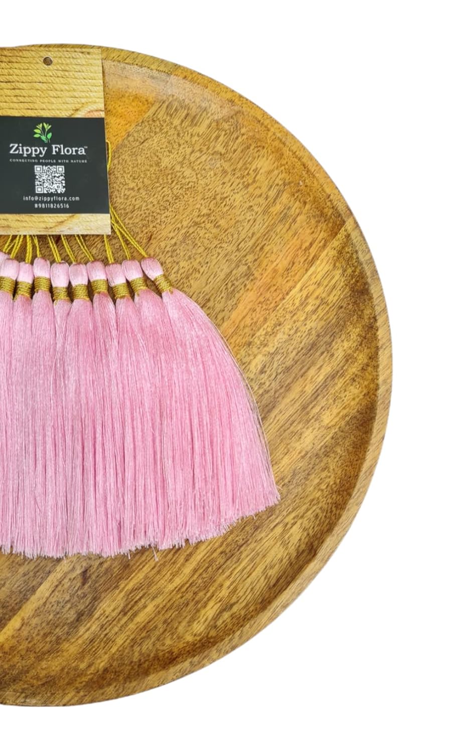 Zippy Flora Handmade Long Silk Tassels, Pack of 10, for DIY Wall Crafts and Projects (Baby Pink) - View 2 of 5