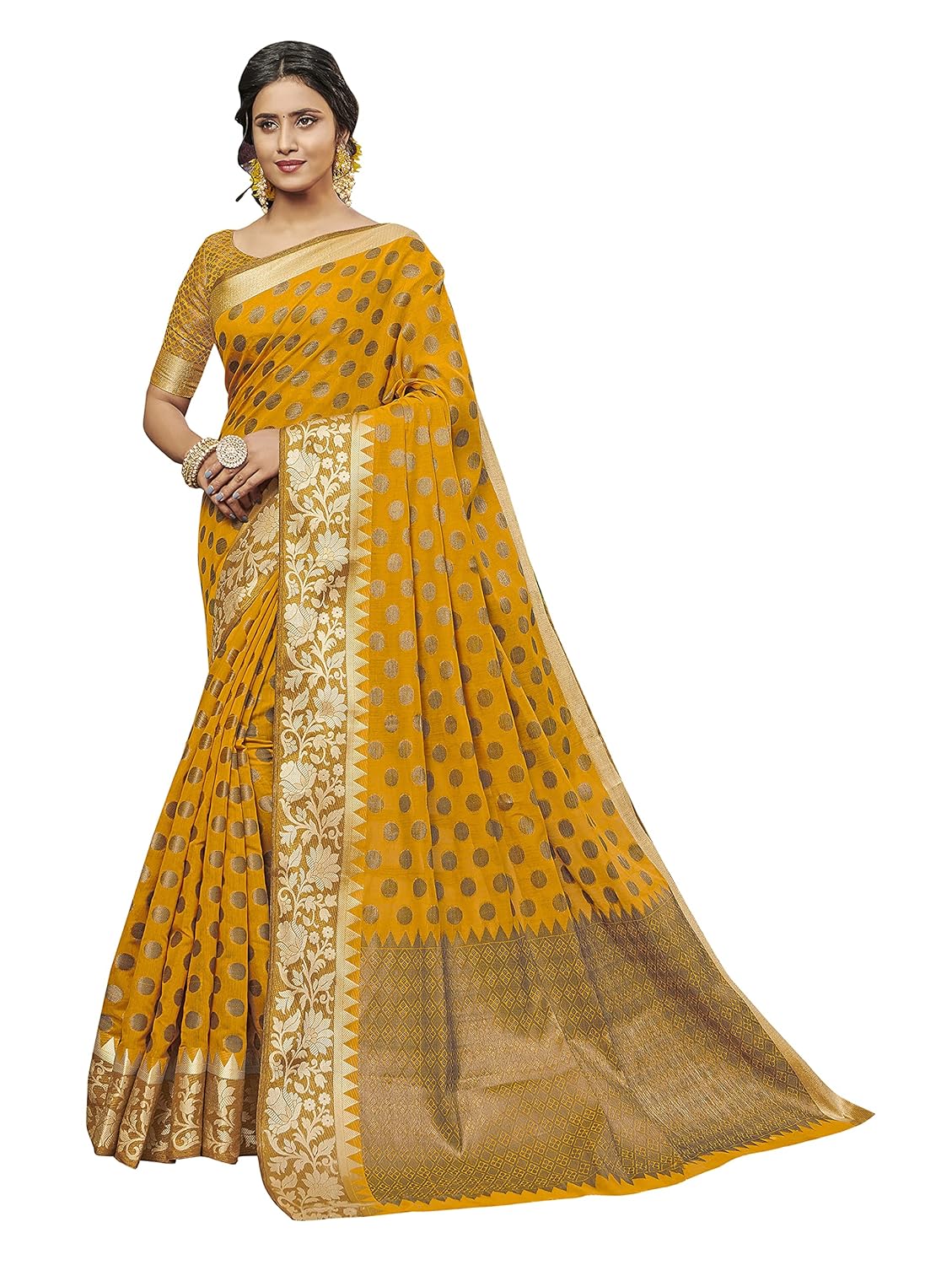 PISARA Women's Chanderi Cotton Silk Saree with Blouse Piece - Related product