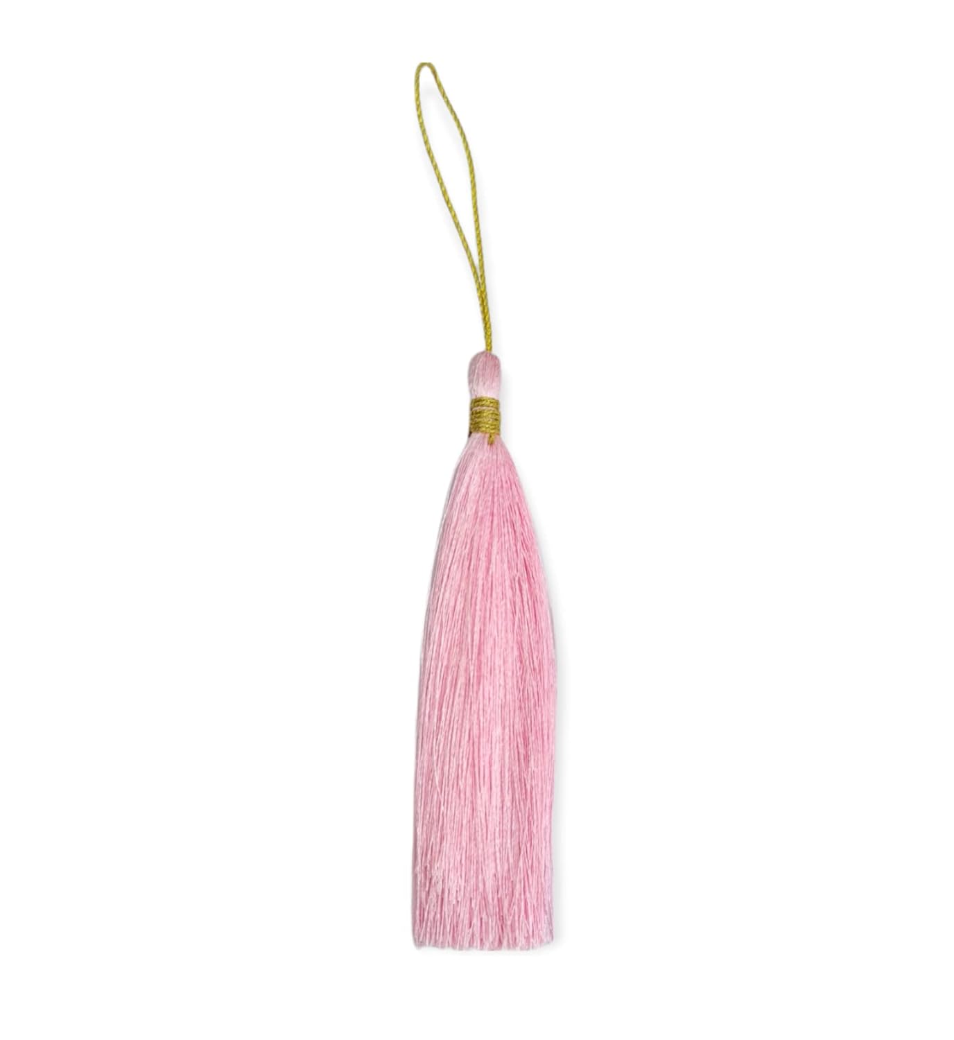 Zippy Flora Handmade Long Silk Tassels, Pack of 10, for DIY Wall Crafts and Projects (Baby Pink) - View 4 of 5