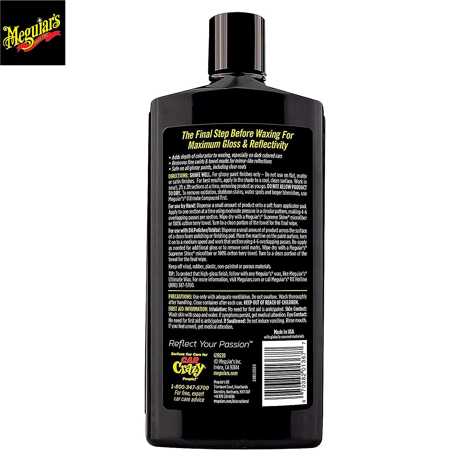 Meguiar's Ultimate Car Polish for Maximum Gloss &amp; Durable Paint  Protection | Removes swirl &amp; towel marks | 473 ml (pack of 1) - View 2 of 6