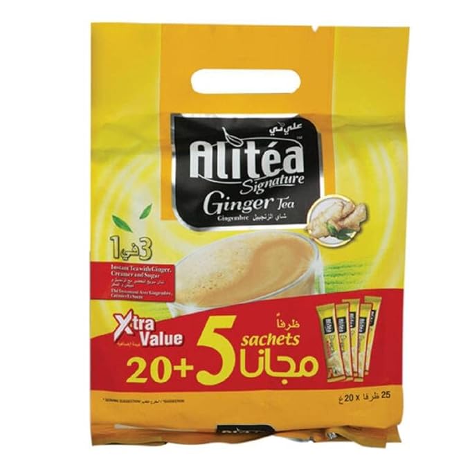 Alitéa Signature Ginger Tea Pouch 20g (20+5 Free Sticks) - Promo Pack (25*20g=500g) - View 2 of 3