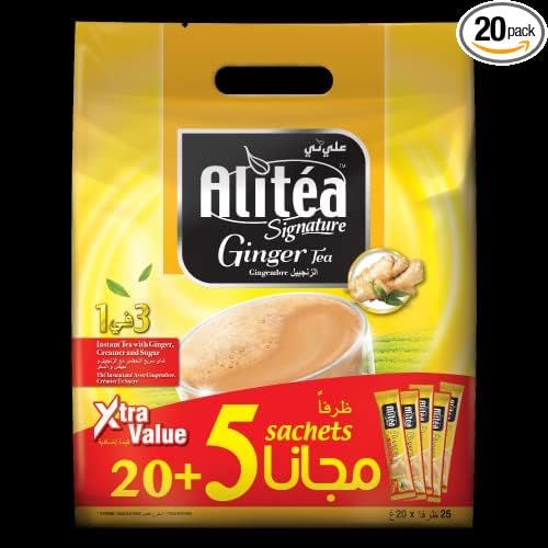 Alitéa Signature Ginger Tea Pouch 20g (20+5 Free Sticks) - Promo Pack (25*20g=500g) - View 3 of 3