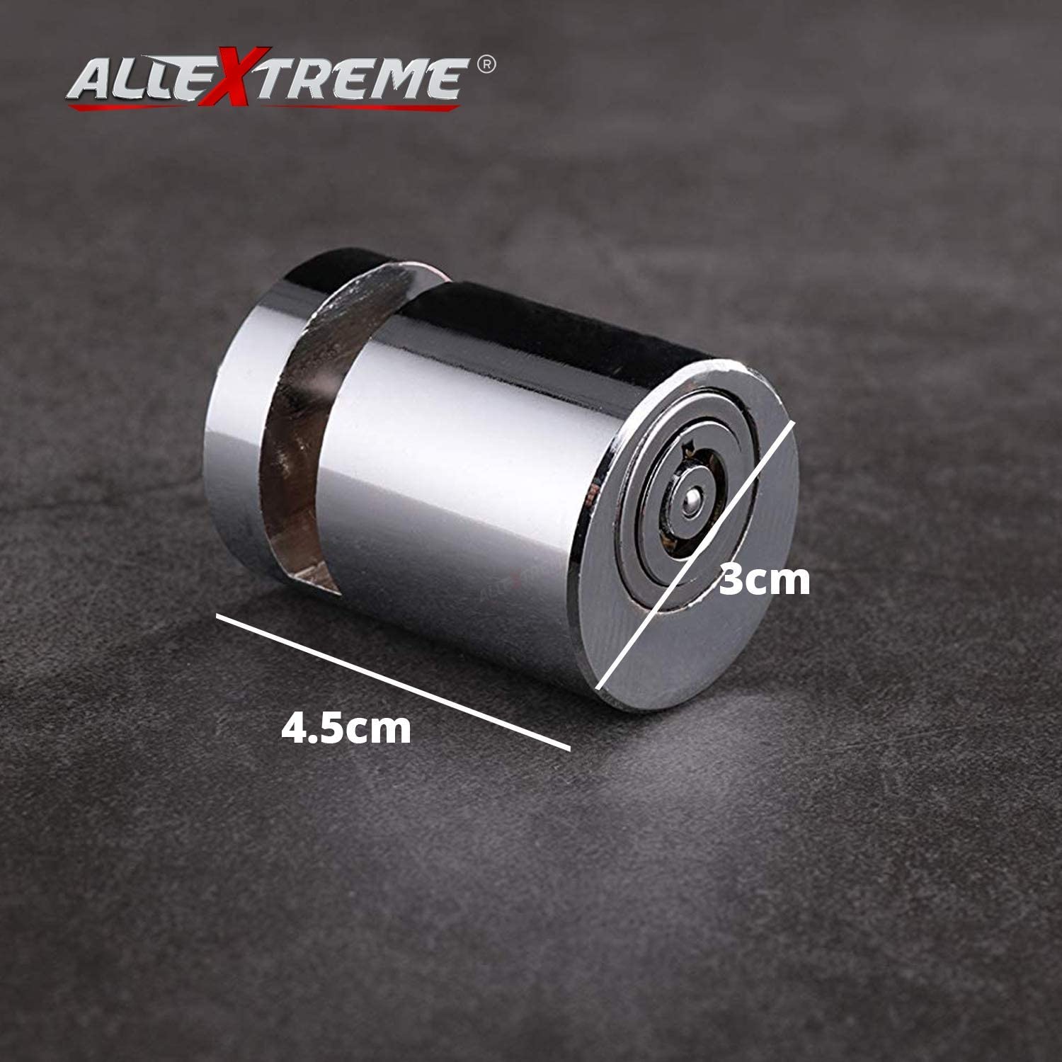 Allextreme EXHDBL1 Stainless Steel Heavy Duty Painted Finish Disc Brake Anti Theft 7mm Pin Wheel Locking Security Lock for Bike and Motorcycle (Chrome) - View 3 of 5