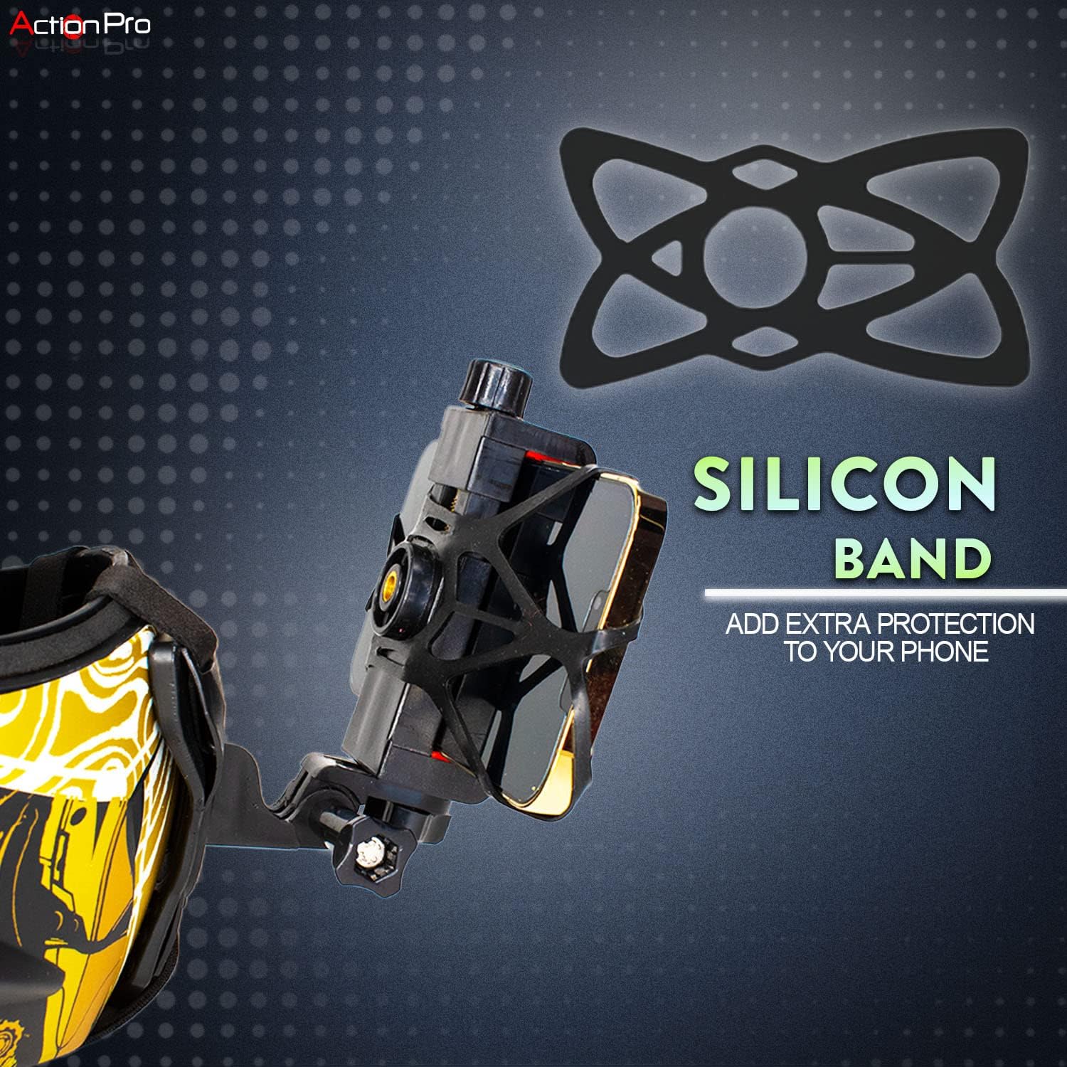 Action Pro Helmet Chin Mount Strap Set Compatible with All Smartphones GoPro Hero 12 11 10 9 8 7 6 5 4 SJCAM DJI Osmo and All Action Cameras (Made in India) - View 3 of 5