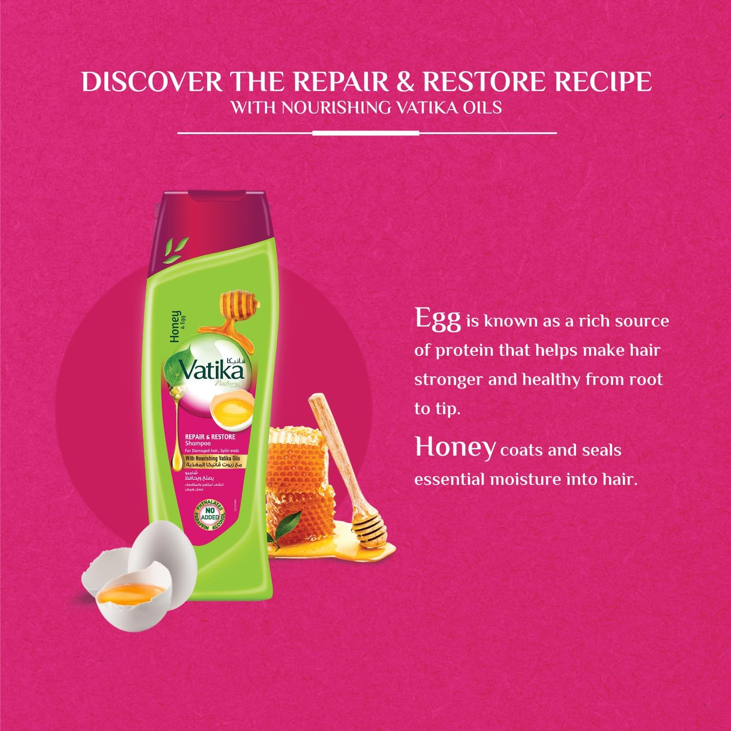 Vatika Shampoo Repair and Restore, 400ml - View 2 of 5