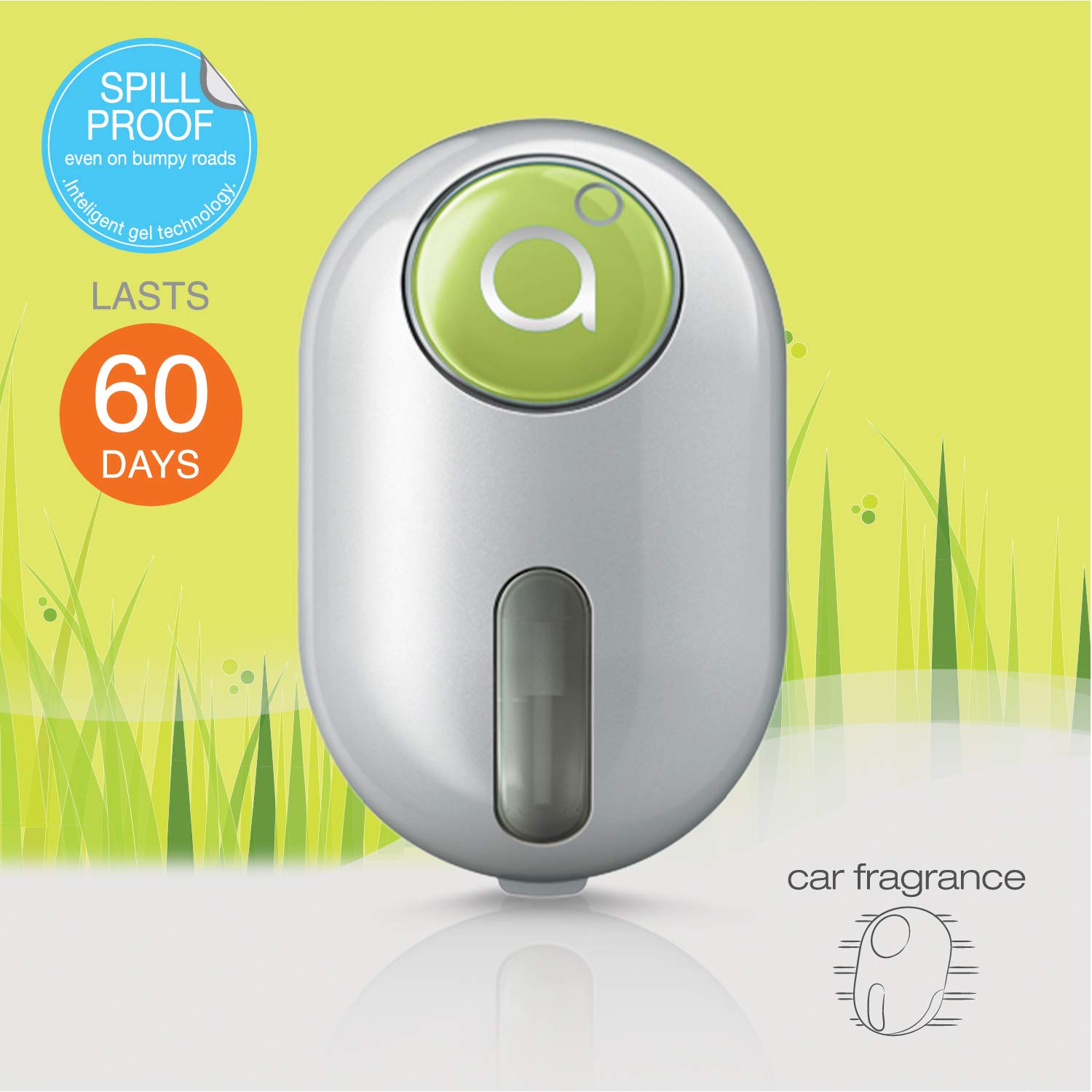 Godrej aer click | Car Vent Air Freshener Kit - Long-Lasting | Spill-proof | Fresh Lush Green (10g) - View 4 of 7