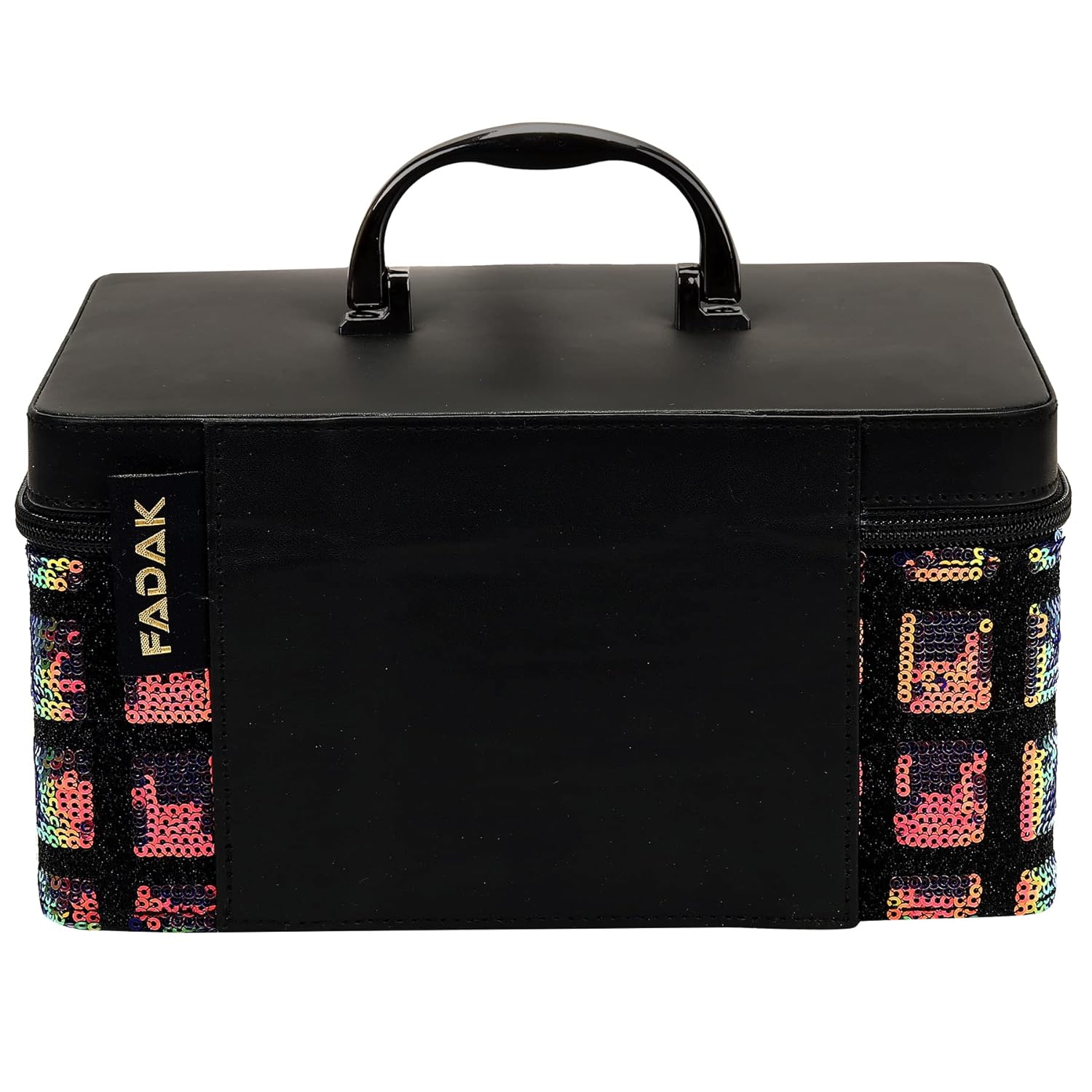 FADAK Vanity Box Makeup Storage Organizer Box with Adjustable Compartment &amp; Multi Functional Cosmetic Box Makeup Hand Box for Travel &amp; Home - View 6 of 6