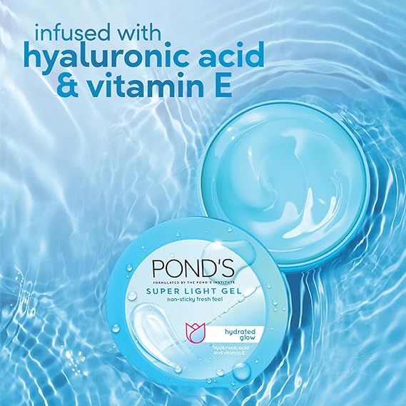 Pond's Super Light Gel Oil Free Moisturiser With Hyaluronic Acid + Vitamin E (200ml) - View 6 of 7