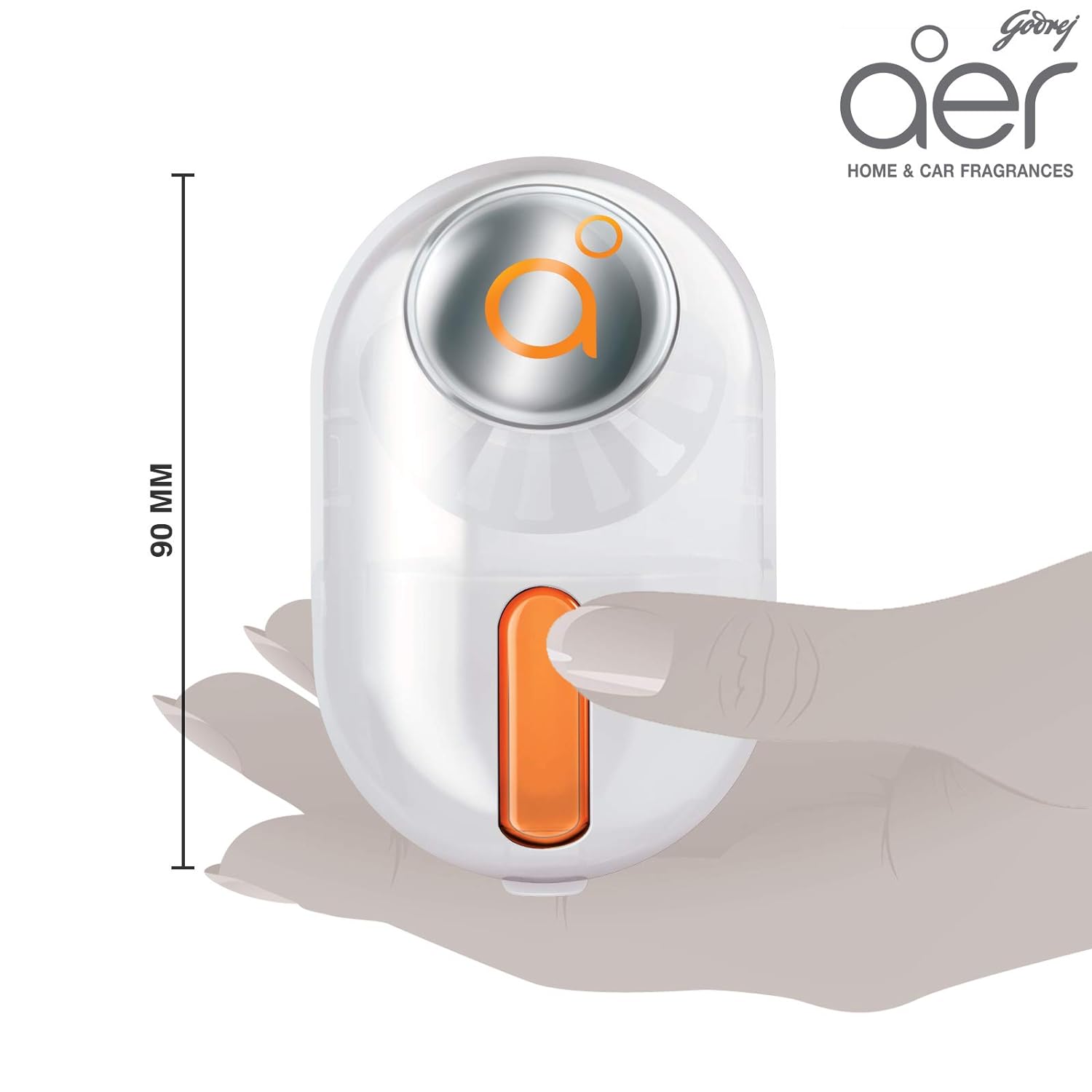 Godrej aer click | Car Vent Air Freshener Kit - Long-Lasting | Spill-proof | Bright Tangy Delight (10g) (Orange, Gel) - View 5 of 6