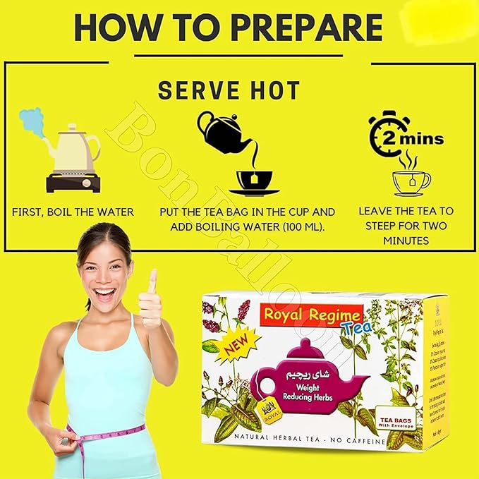 Royal Regime Tea Weight Reducing Slimming Herbs Loss Diet Herbs Herbal Infusion Herbal Tea Bags Fennel Herbal Green 50 Tea Bags (100g) - View 2 of 5