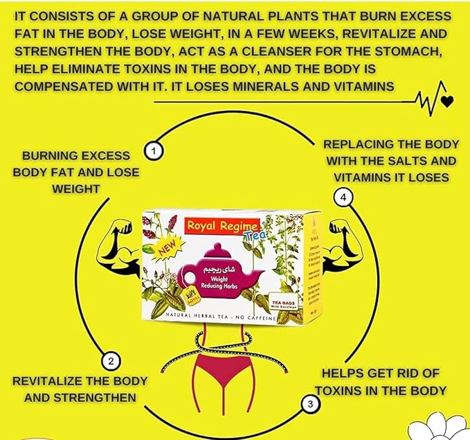 Royal Regime Tea Weight Reducing Slimming Herbs Loss Diet Herbs Herbal Infusion Herbal Tea Bags Fennel Herbal Green 50 Tea Bags (100g) - View 4 of 5