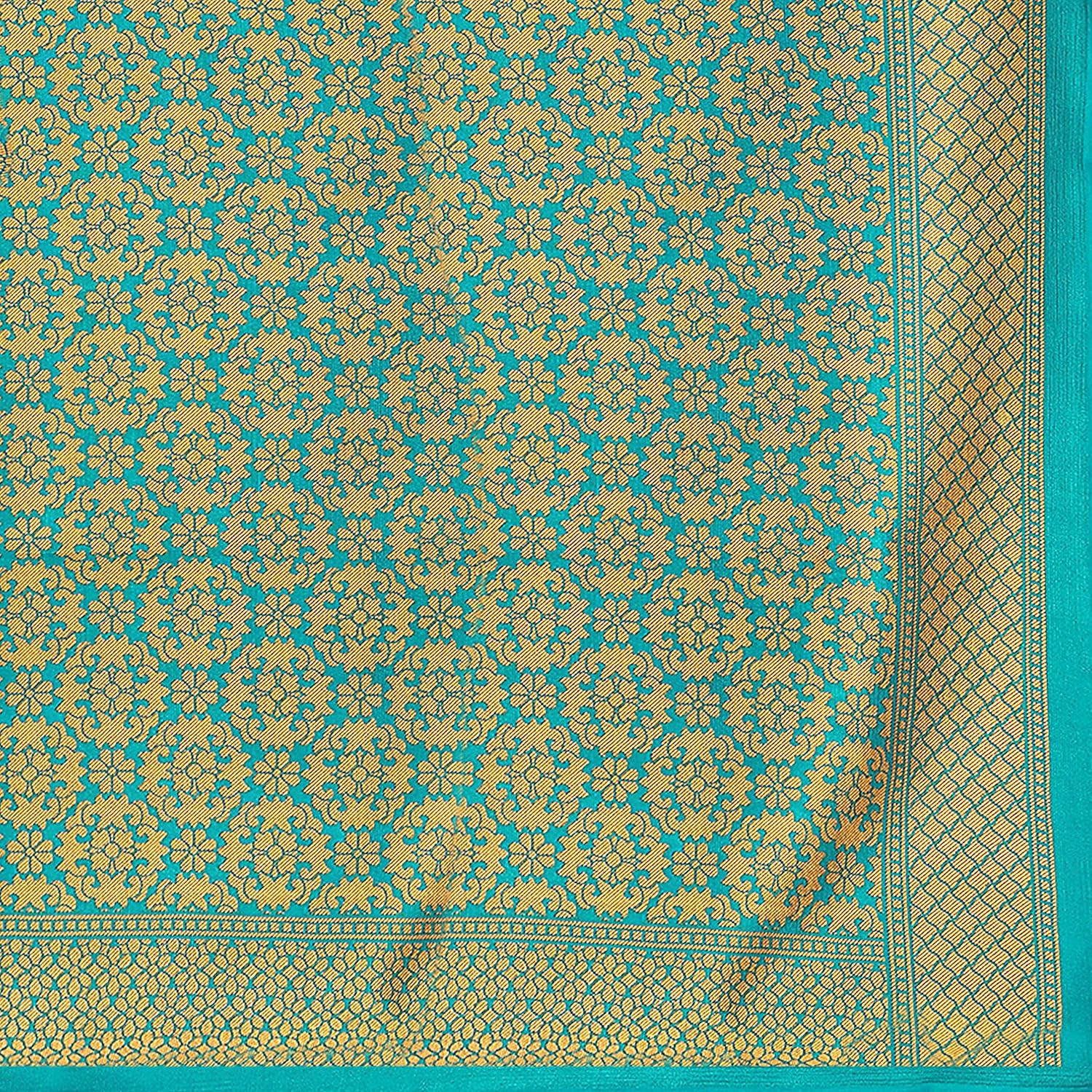 Rekha Maniyar Women's Art Silk Paisley Printed Saree With Unstitched Blouse (Half-Half) - View 5 of 5