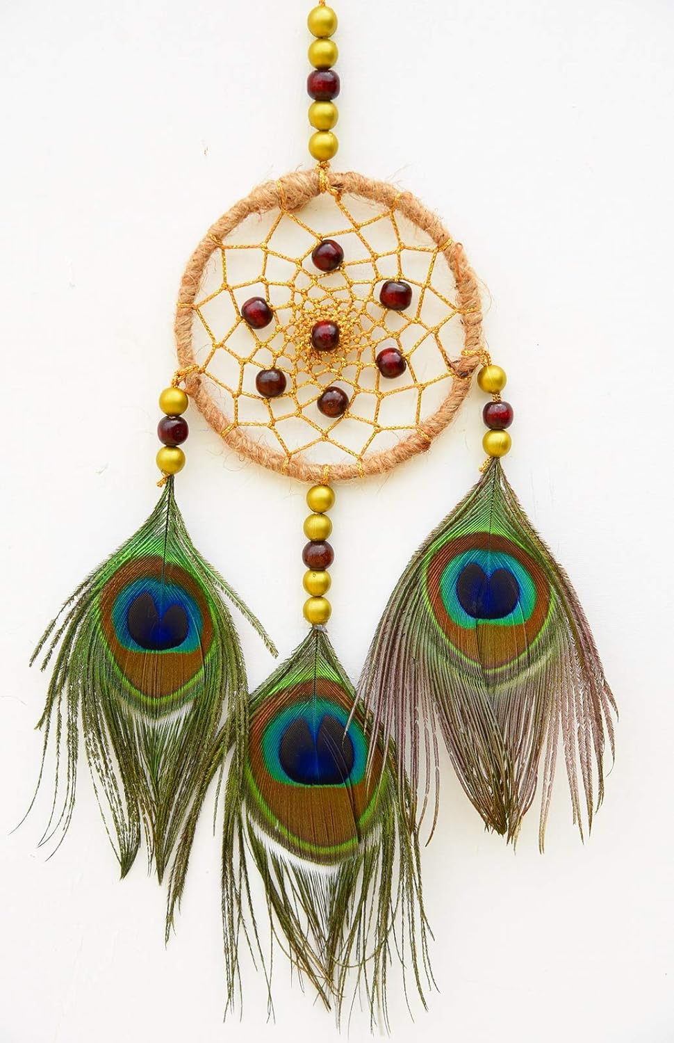 Mehruna Dream Catchers With Light Wall Hangings For Home Decor Kids Room Bedroom Livingroom Balcony Car Garden Handmade Dreamcatcher Positivity Feathers Wall Decoration Items (4L x 10Hinch, Pack of 2) - View 3 of 3