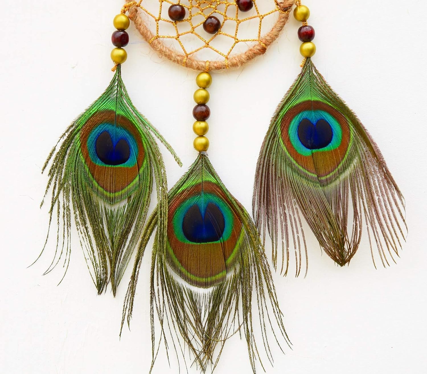 Mehruna Dream Catchers With Light Wall Hangings For Home Decor Kids Room Bedroom Livingroom Balcony Car Garden Handmade Dreamcatcher Positivity Feathers Wall Decoration Items (4L x 10Hinch, Pack of 2) - View 2 of 3