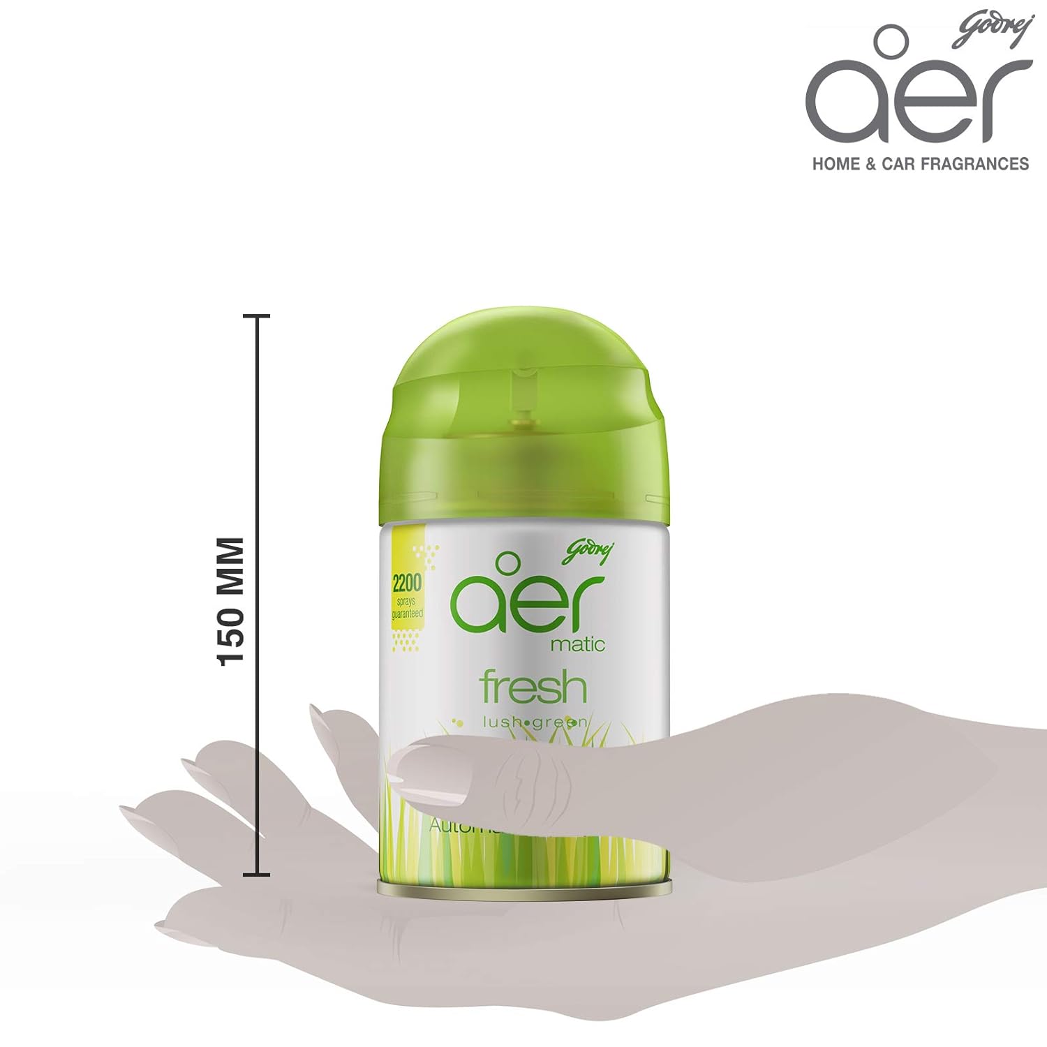 Godrej aer Matic Refill - Automatic Room Fresheners | Fresh Lush Green | 2200 Sprays Guaranteed | Lasts up to 60 days (225ml) - View 2 of 4