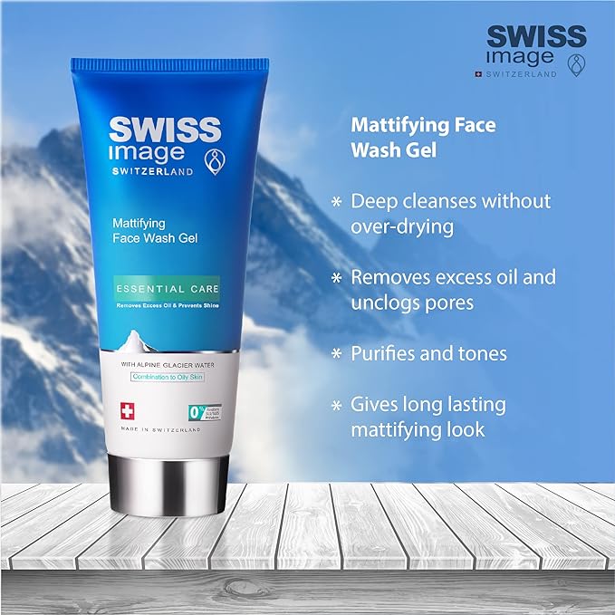 Swiss Image Switzerland Mattifying Face Wash Gel Essential Care with Alpine Glacier Water For Combination to Oily Skin (200ml) - View 5 of 6