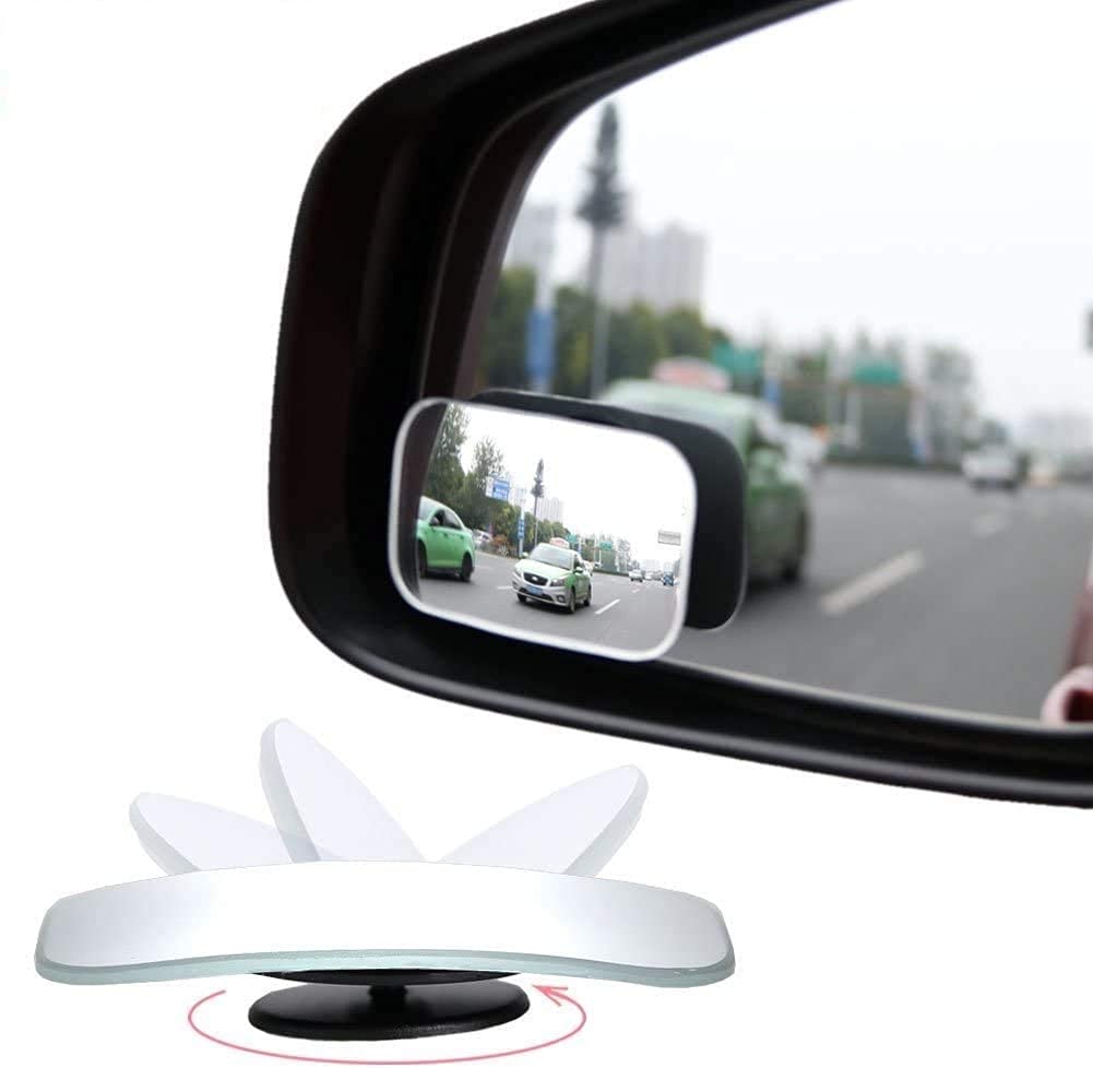 Sarte 3R Original Blind Spot Mirror, HD Glass Convex Lens Frameless Adjustable 360 Degree Wide Angle for All Car (2 PCS, Rectangle) - View 6 of 8