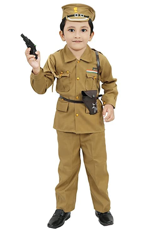 Kushi Lifestyle Dresses National Hero Policeman Fancy dress Costume Army color,For Boys &amp; Girls. - Shop at Colombo Mall