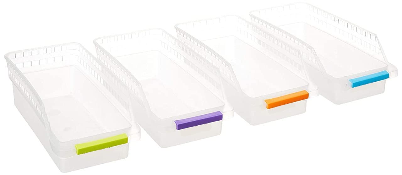Inditradition Plastic Space Saver Food Storage Fridge Shelf Organizer Basket (Transparent) - Pack of 4 - Related product