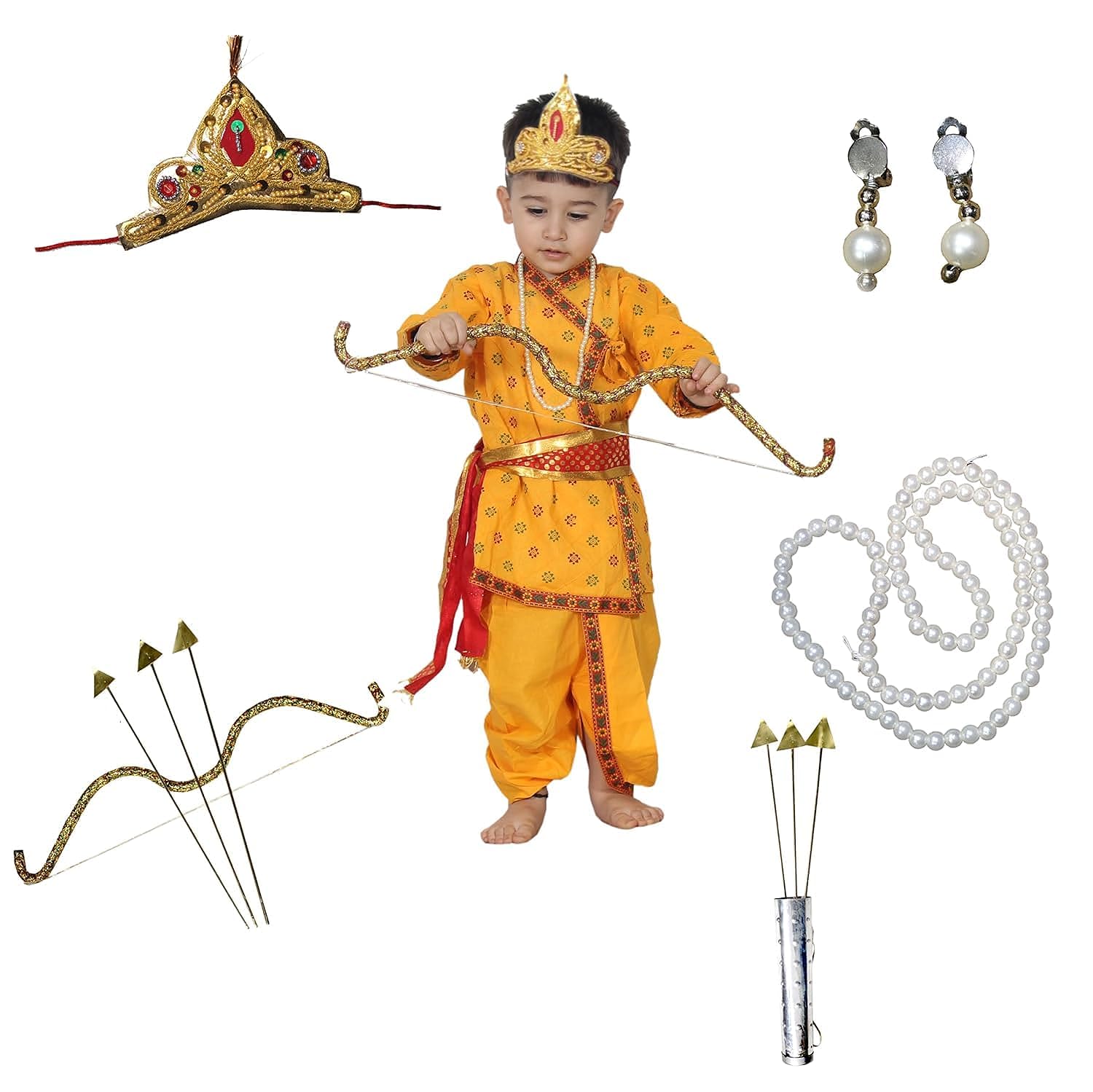 Kaku Fancy Dresses Lord Raja Ram Costume For Boy/Ram Navami Dussehra/Ram Dress With Teer Dhanush Baan/Ramayan Play/Mythological Costume For Boys - Related product