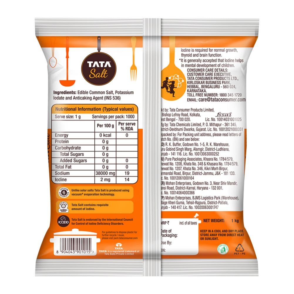 Tata Salt | Vacuum Evaporated Iodised Salt | 1 kg - View 2 of 4