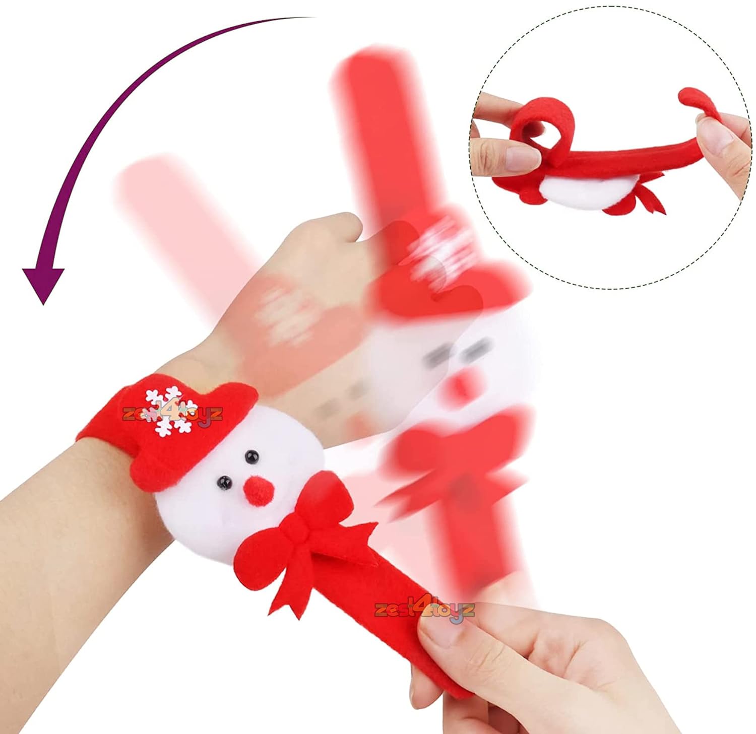 zest 4 toyz Christmas Accessories for Kids, Party, Decoration, Festival Fun, 12 X MAS Wrist Band - View 2 of 4