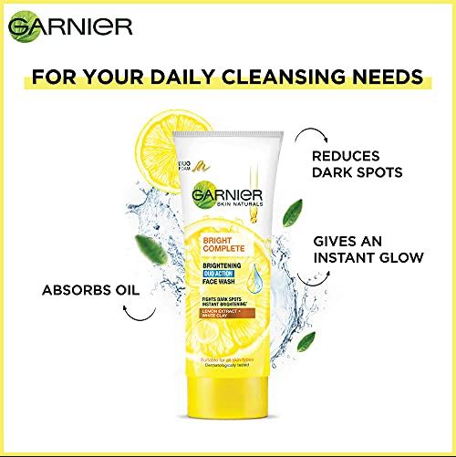 Garnier Skin Naturals Bright Complete BRIGHTENING DUO ACTION Face Wash (100g) - View 2 of 3