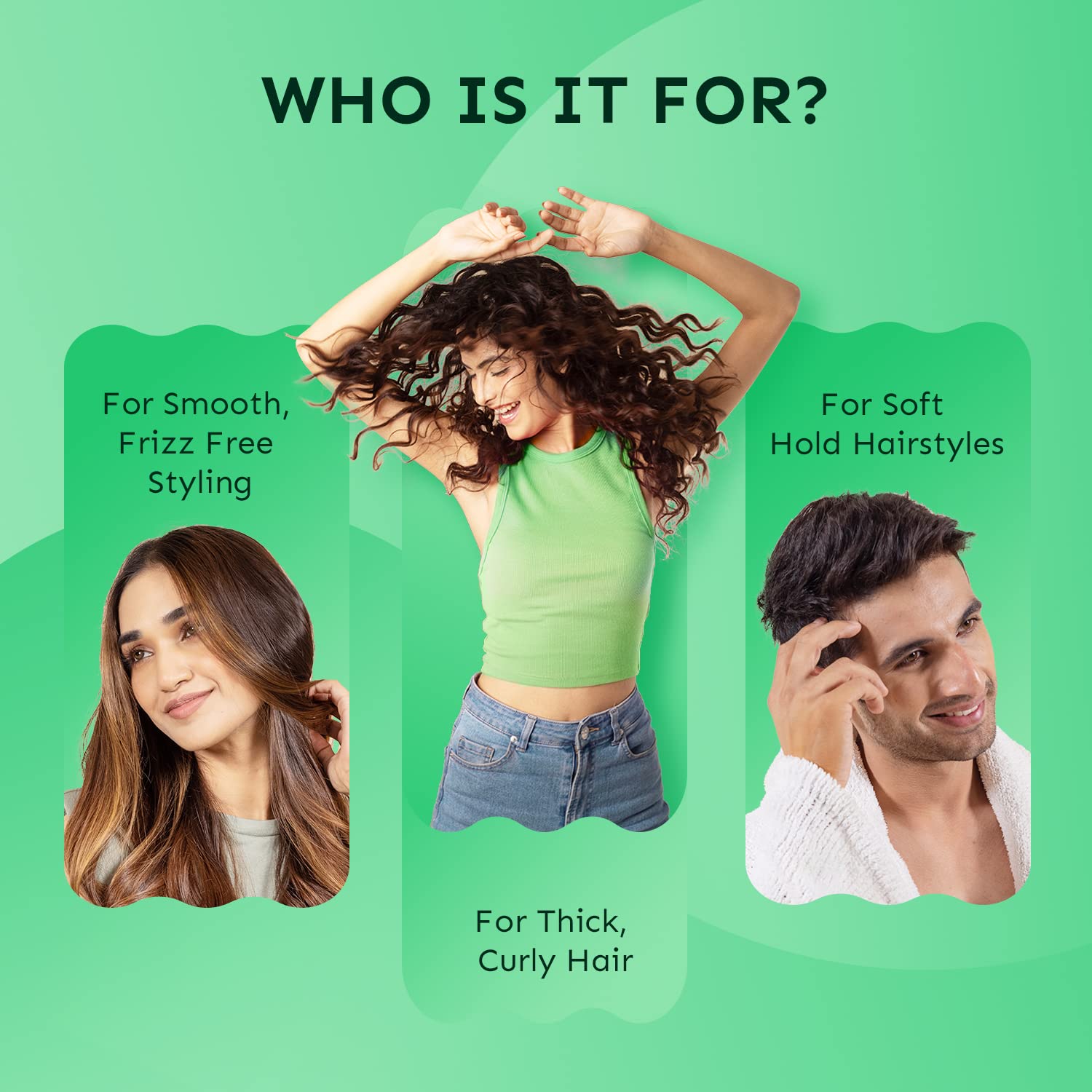 Arata Styling Hair Cream (50 ML) | Boosts Moisture in Curly Hair | Reduces Frizz & Tames Flyaways in Straight Hair | Adds Soft Hold and Control to Short Hair - View 2 of 7