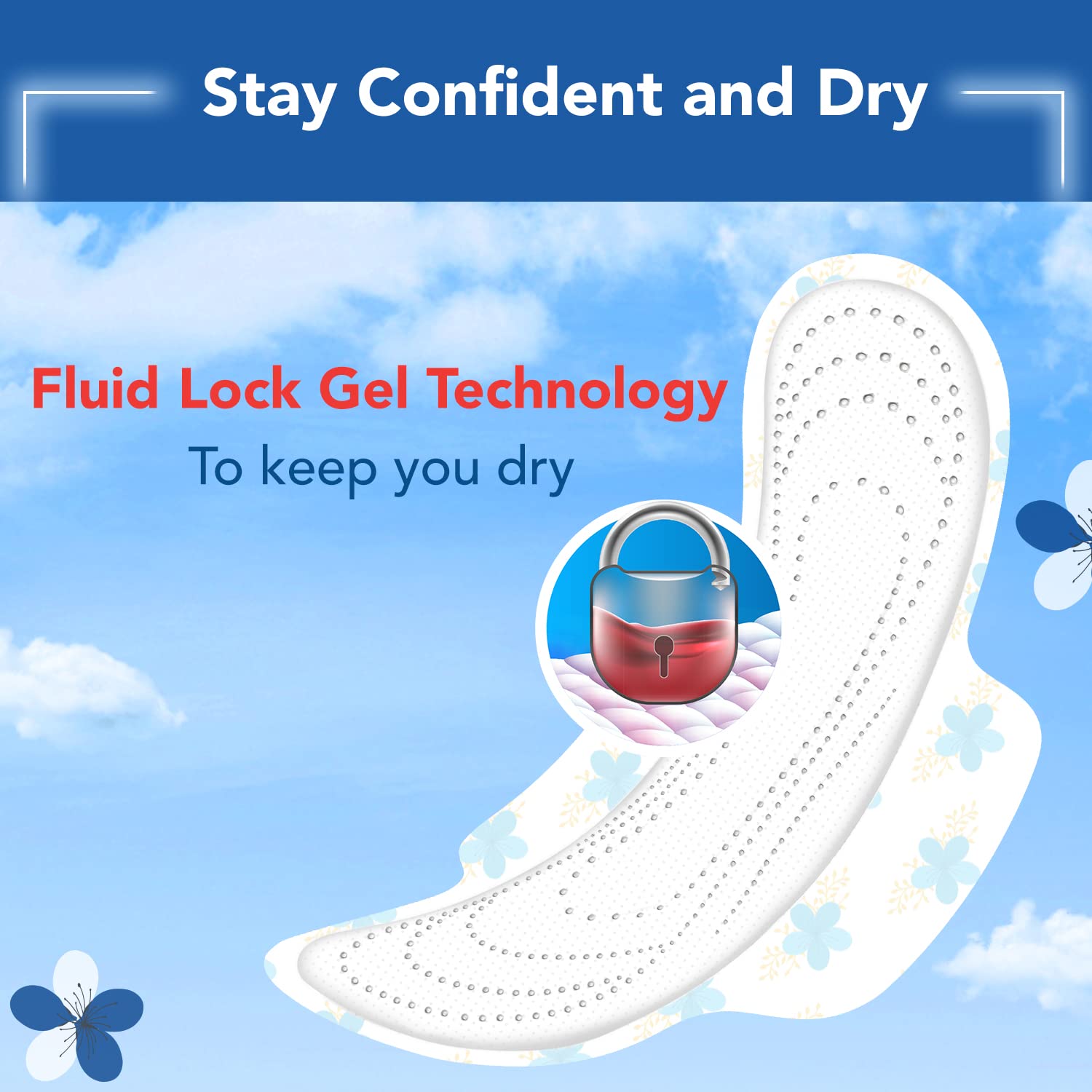 Niine Naturally Soft Ultra Thin XL Sanitary Pads for Women| 40 Pads, Pack of 1| 275mm Long| Cottony Soft Top Cover| Fast Absorption| With Fluid Lock Gel Technology| With Free Biodegradable Disposable Bags - View 4 of 5