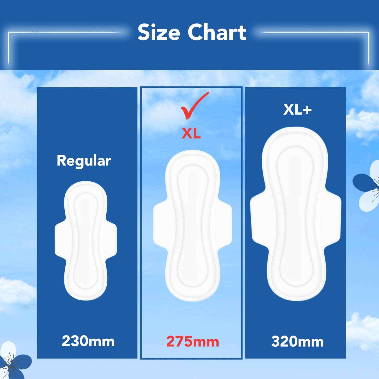 Niine Naturally Soft Ultra Thin XL Sanitary Pads for Women| 40 Pads, Pack of 1| 275mm Long| Cottony Soft Top Cover| Fast Absorption| With Fluid Lock Gel Technology| With Free Biodegradable Disposable Bags - View 2 of 5