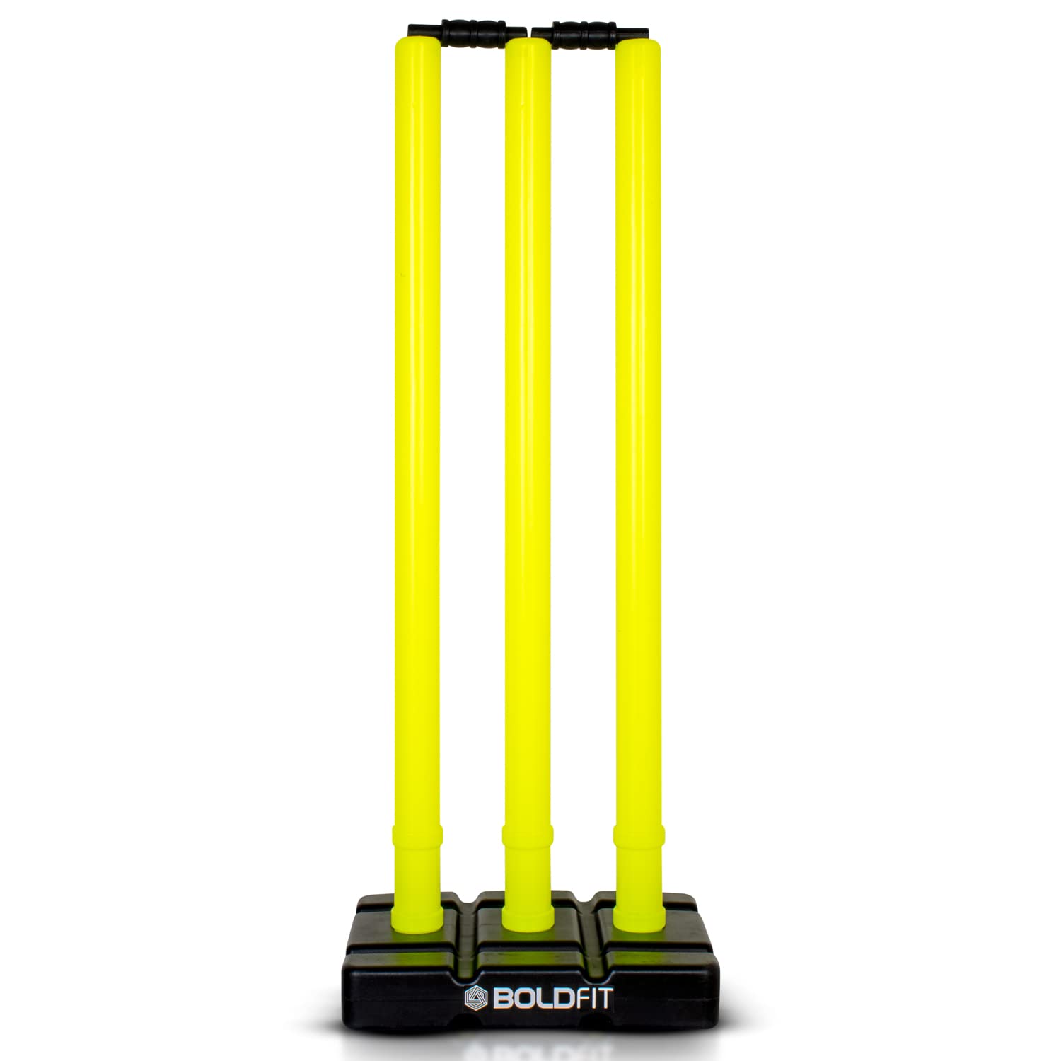 Boldfit Cricket Stumps with Stand Cricket Kit Plastic Wickets for Cricket Standard Wickets for Cricket Ground, Match, Tournament Stump with Stand &amp; Bails- Fluorescent Green -Plastic Wickets Set - Shop at Colombo Mall
