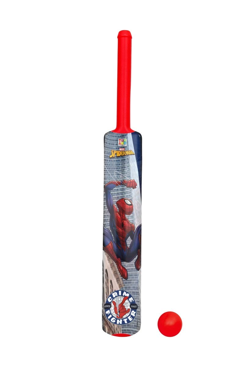 MANAKI ENTERPRISE Plastic Spiderman Cricket Kit Combo Set for Kids with 3 Stumps with Bat and Ball (Multicolour) - View 3 of 5
