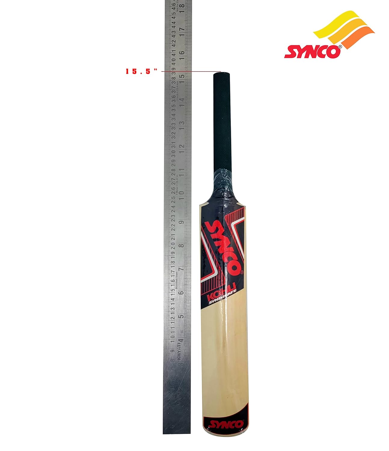 Synco Wooden Mini Cricket Set (1 Poplar Wooden Bat, 1 Wicket with Stump and Base, 1 Plastic Ball, Light Weight, Suitable for Kids, for Indoor as Well as Outdoor) - View 3 of 6