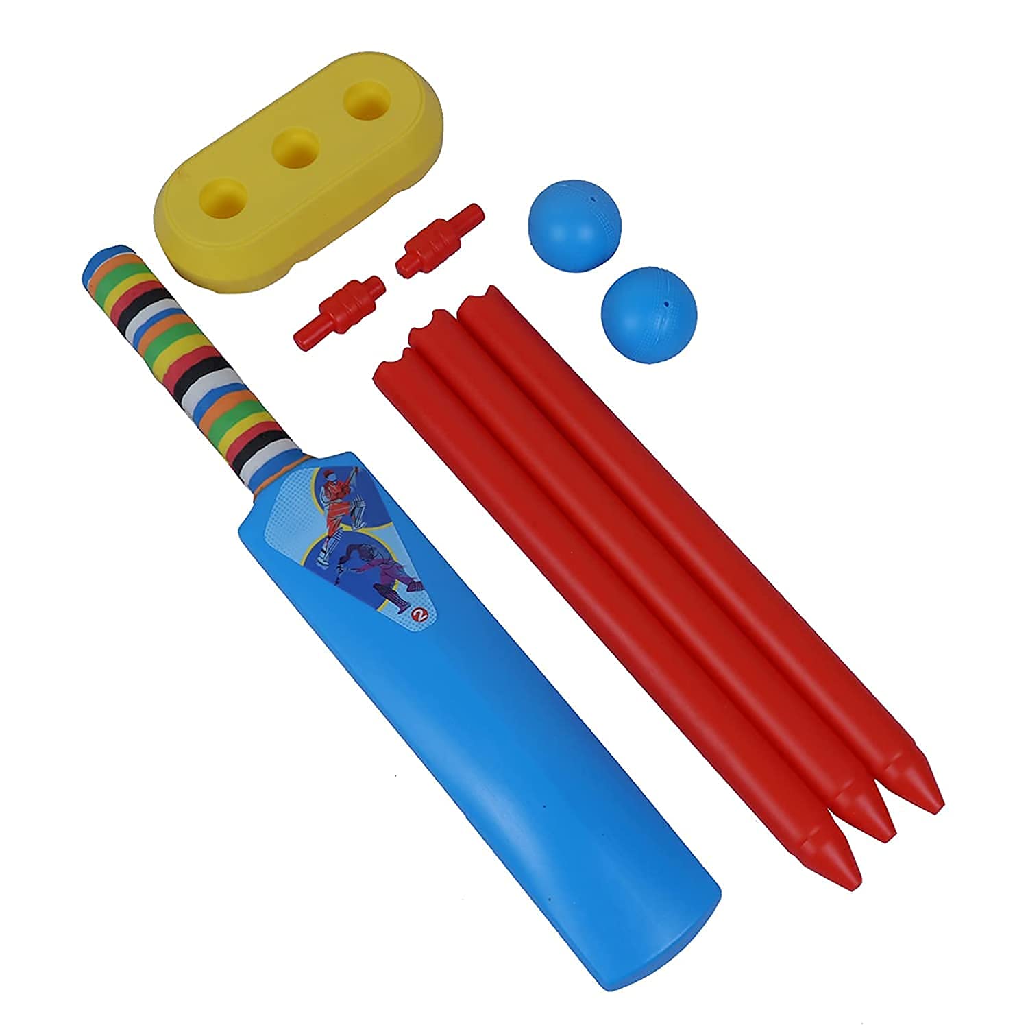 MANAKI ENTERPRISE Plastic Spiderman Cricket Kit Combo Set for Kids with 3 Stumps with Bat and Ball (Multicolour) - View 2 of 5