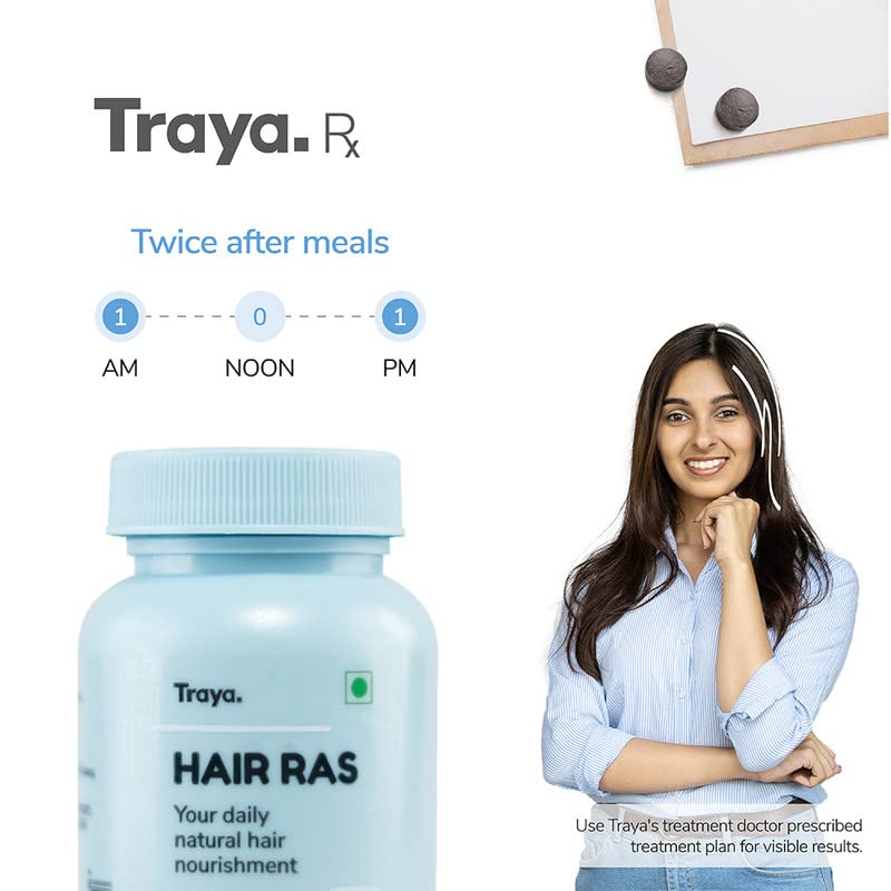 Traya Hair Ras Tablets for Women & Men, Ayurvedic Hair Vitamin Tablets for Hair Fall Control and Growth, Contains Ashwagandha, Bhringraj, Shatavari (120 Tablets) - View 5 of 6