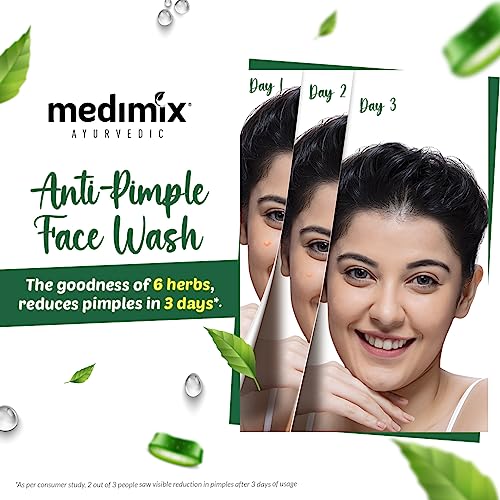 Medimix Ayurvedaic Anti Pimple Face Wash for pimple free, glowing skin | With Neem, Aloe Vera and Turmeric | 100 ml - View 3 of 5