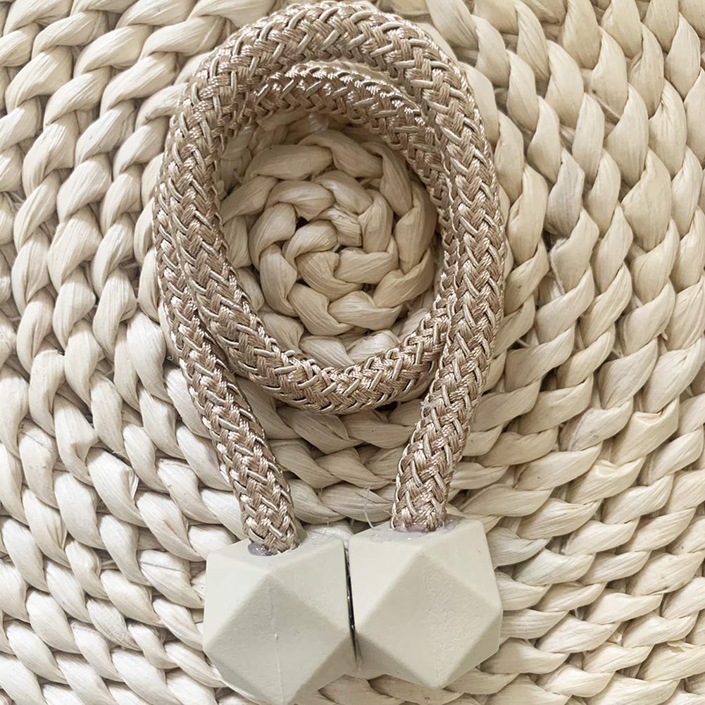 Ramcha Hexa Polyester and Magnet Curtain Tiebacks Drapery Holdbacks Binding Tie Band for Living Room Decoration, Medium, Beige - Set of 8 Pieces - Related product
