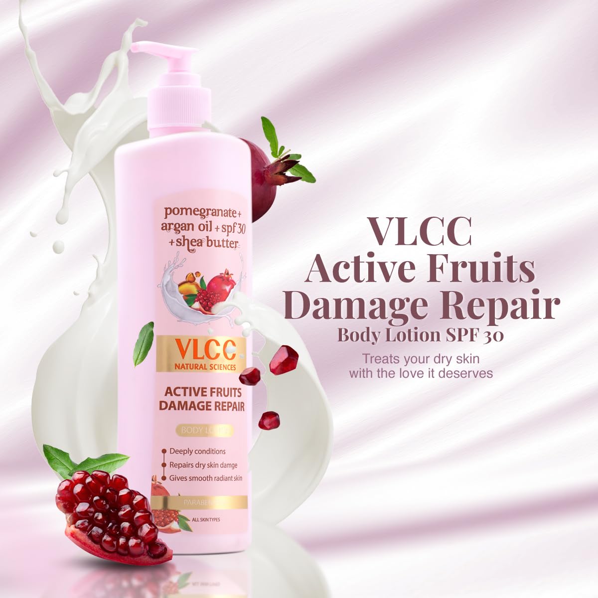 VLCC Active Fruits Damage Repair Body Lotion SPF 30 | PA+++, 400ml - View 3 of 6