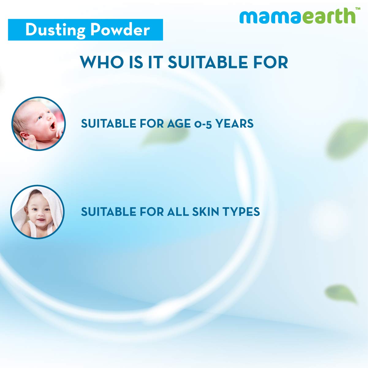 Mamaearth Dusting Powder with Organic Oatmeal &amp; Arrowroot Powder for Babies - Pack of 1 -300g - View 3 of 6