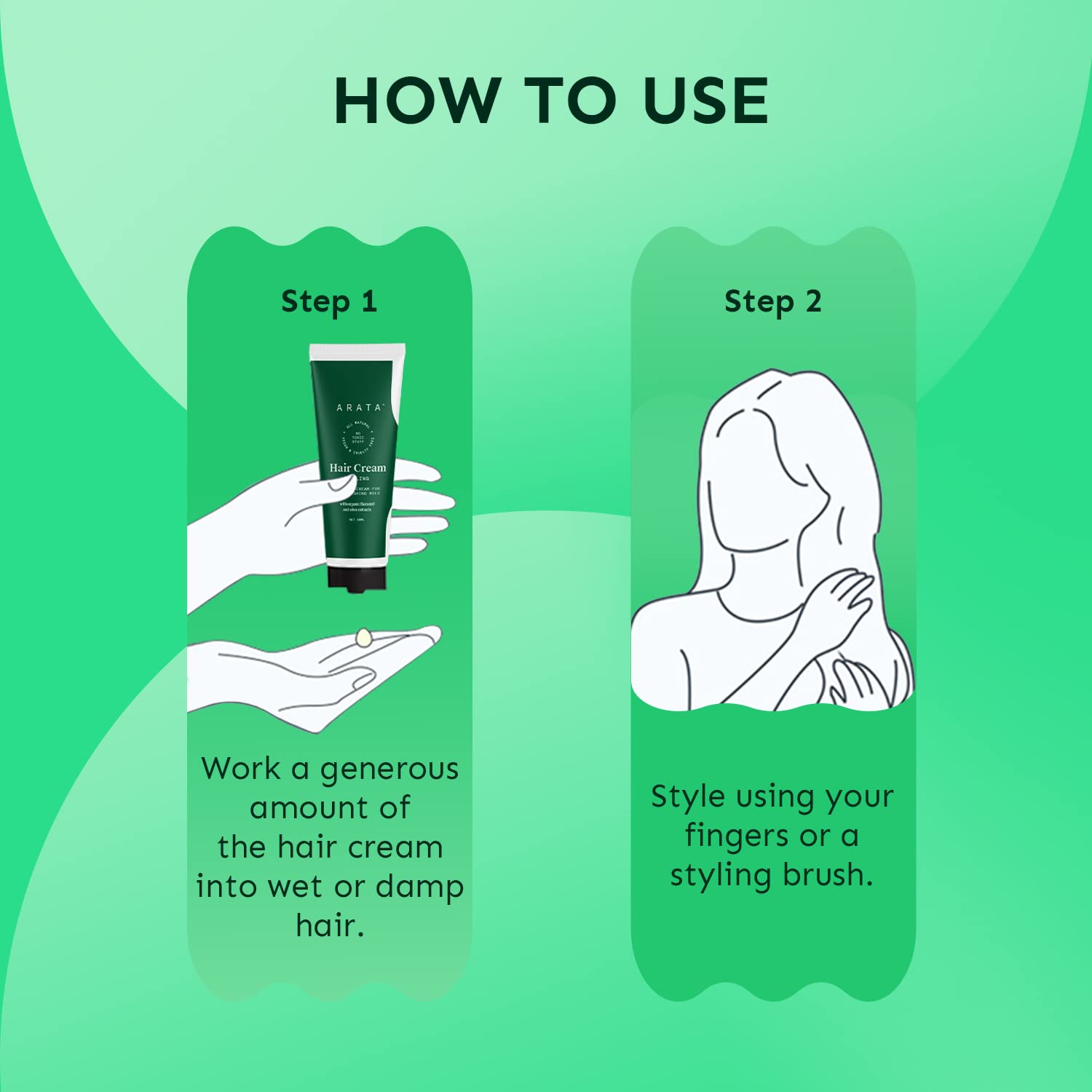 Arata Styling Hair Cream (50 ML) | Boosts Moisture in Curly Hair | Reduces Frizz & Tames Flyaways in Straight Hair | Adds Soft Hold and Control to Short Hair - View 6 of 7