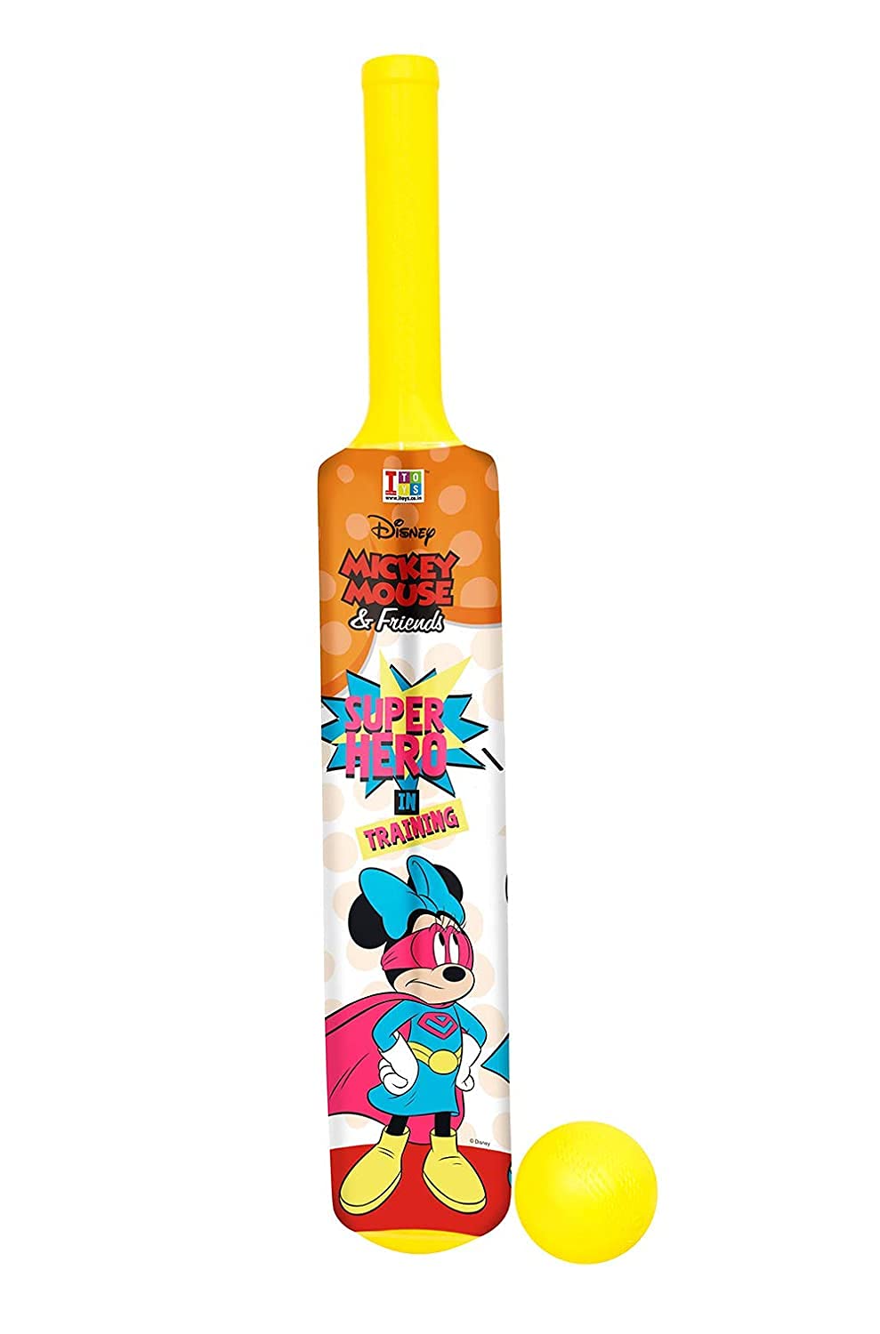 MANAKI ENTERPRISE Cricket Set for Kids Include 3 Plastic Stump,1 Plastic Bat,1 Plastic Ball (Attractive Mickey Print) - View 4 of 5