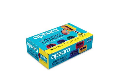 Apsara Long Point Sharpeners, Comfortable Grip, Highly Durable, Anti-rust, Scientifically Designed Blade, Child Safe, for Students, Artists &amp; Professionals, Pack 0f 20 (FROM INDIA) NUSS - Shop at Colombo Mall