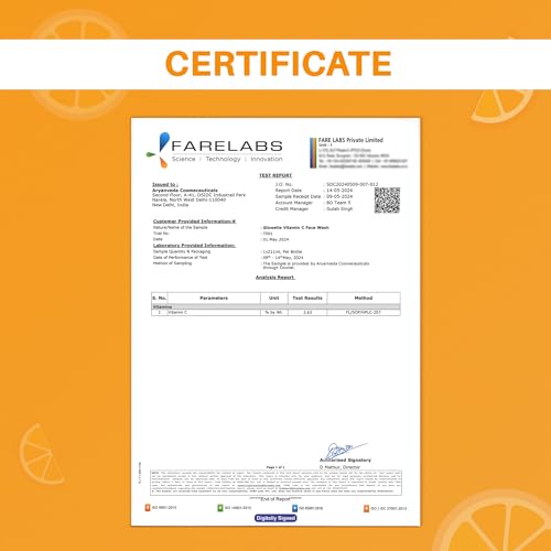 Glowelle Vitamin C Skin Brightening Face Wash, For Balancing Sebum Production, Deep Cleansing And Youthful Glow, Suitable for all Skin Types - 100ml (FROM INDIA) NUSS - Image 2