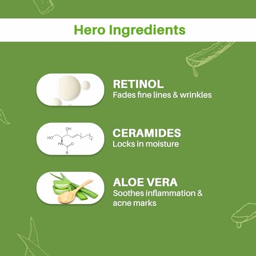 Glowelle 0.1% Retinol Night Beginner-friendly Serum Based Cream, Reduces Wrinkles &amp; Fine Lines, Improves Skin Firmness, Clears Blemishes, Glow for All Skin Types - 100g (FROM INDIA) NUSS - Image 4